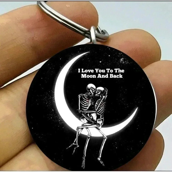 Unbranded Accessories - Skelton Lover Galaxy Infinity Love Hot Keychain